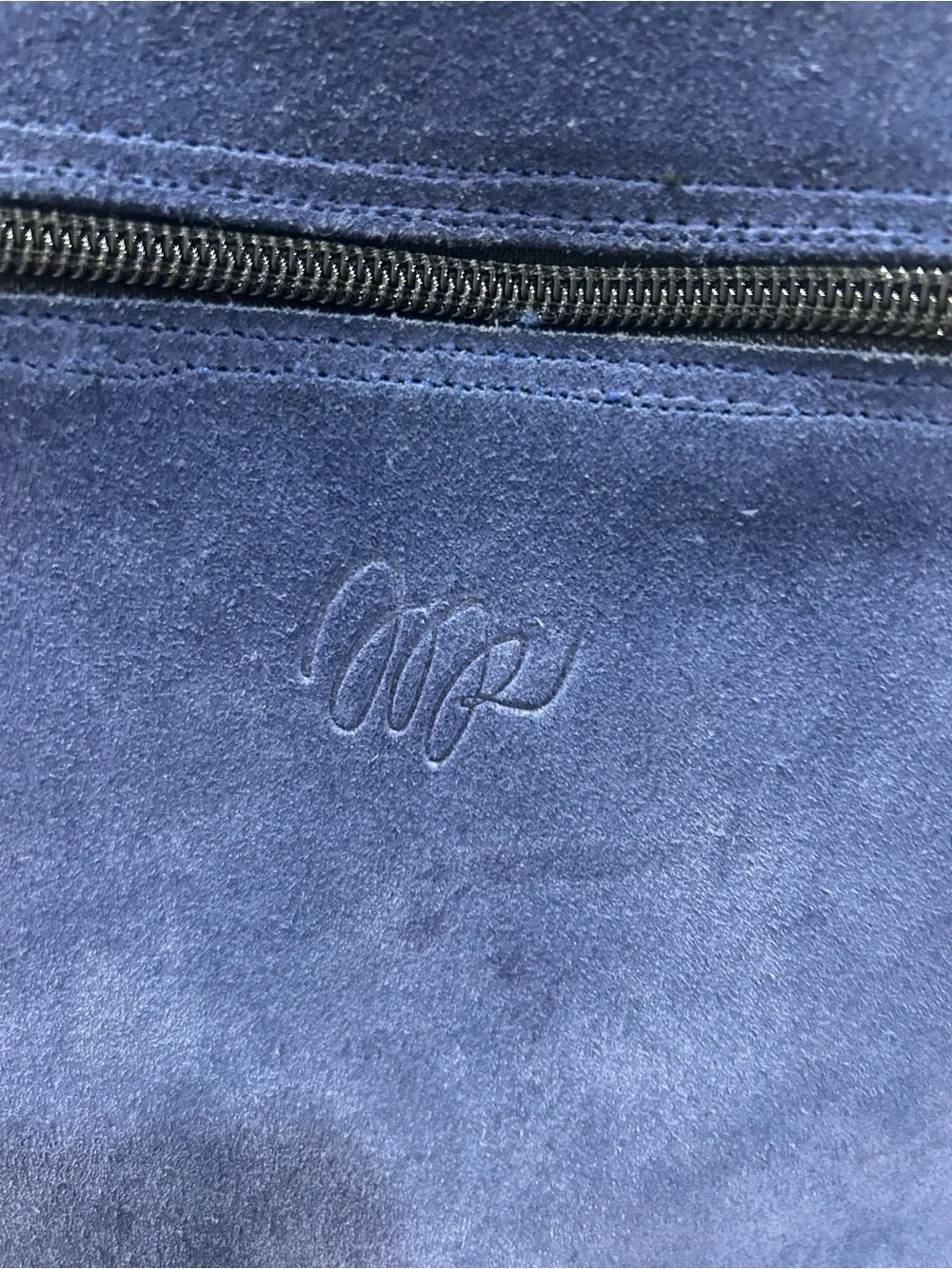 Navy Suede Backpack